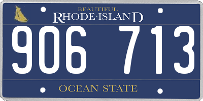 RI license plate 906713