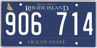 RI license plate 906714