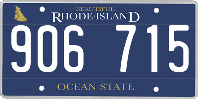RI license plate 906715