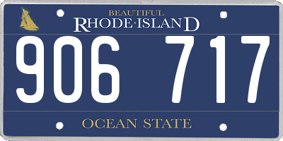 RI license plate 906717