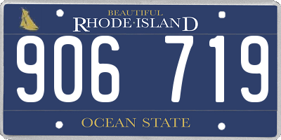 RI license plate 906719