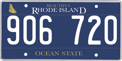 RI license plate 906720