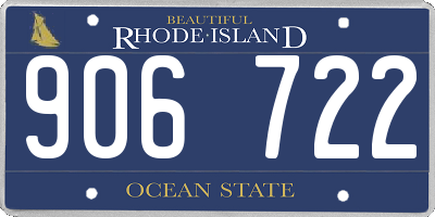 RI license plate 906722