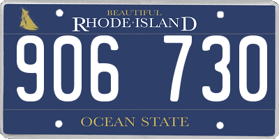 RI license plate 906730