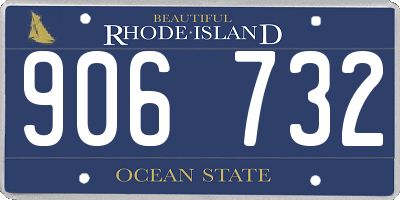 RI license plate 906732