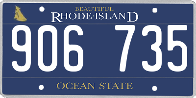 RI license plate 906735
