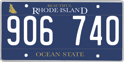 RI license plate 906740