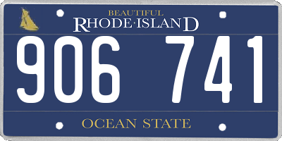 RI license plate 906741