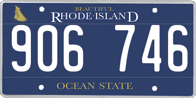RI license plate 906746
