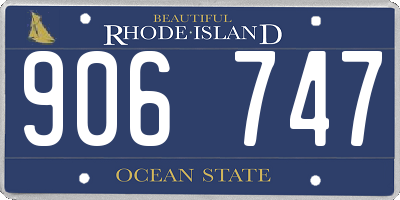 RI license plate 906747