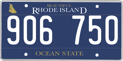 RI license plate 906750