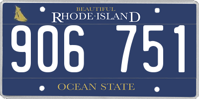RI license plate 906751
