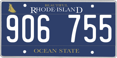 RI license plate 906755