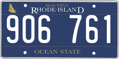 RI license plate 906761