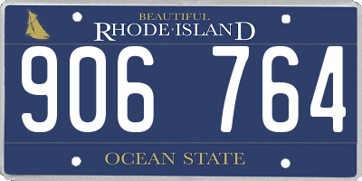 RI license plate 906764