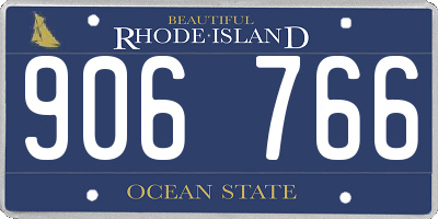 RI license plate 906766