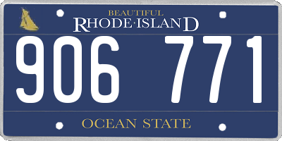 RI license plate 906771