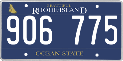 RI license plate 906775