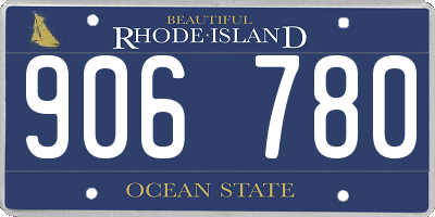 RI license plate 906780