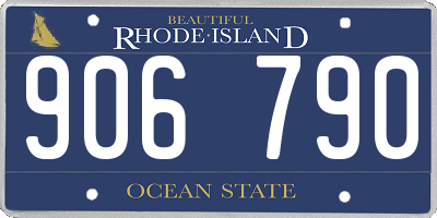 RI license plate 906790