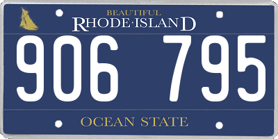 RI license plate 906795