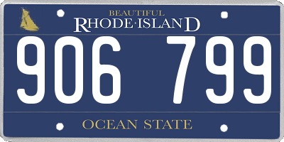 RI license plate 906799