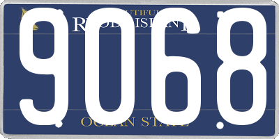 RI license plate 9068