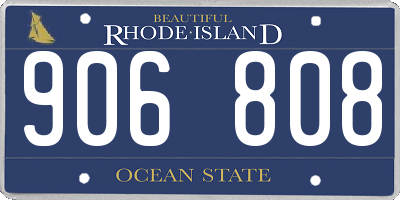 RI license plate 906808