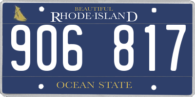 RI license plate 906817
