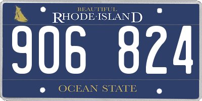 RI license plate 906824