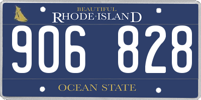 RI license plate 906828