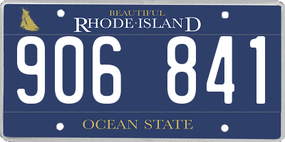 RI license plate 906841