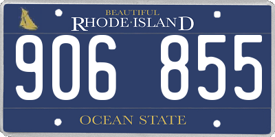 RI license plate 906855