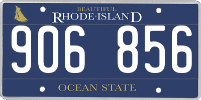 RI license plate 906856