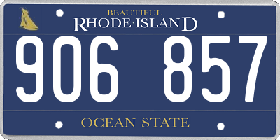 RI license plate 906857