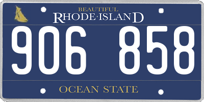 RI license plate 906858