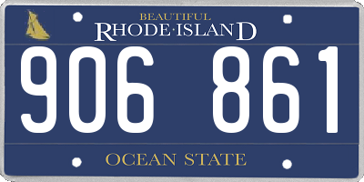 RI license plate 906861