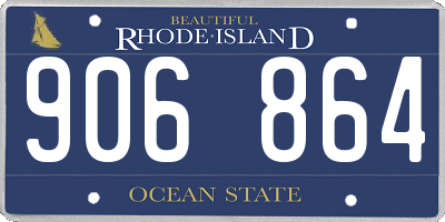 RI license plate 906864