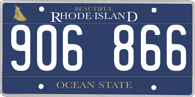 RI license plate 906866