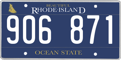 RI license plate 906871