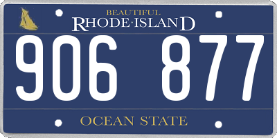 RI license plate 906877