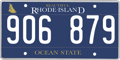 RI license plate 906879