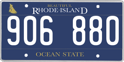 RI license plate 906880
