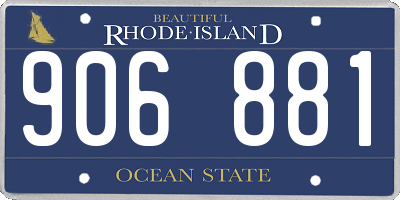 RI license plate 906881