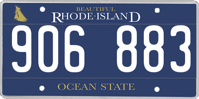 RI license plate 906883