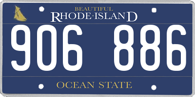 RI license plate 906886