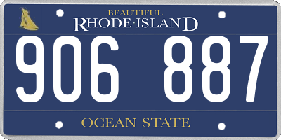 RI license plate 906887