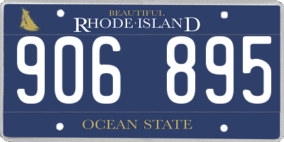 RI license plate 906895