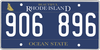 RI license plate 906896