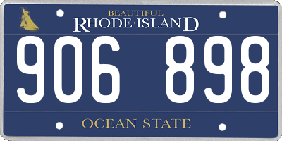 RI license plate 906898